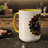 AdamPacio.com - Black Logo - Colorful Accent Mugs