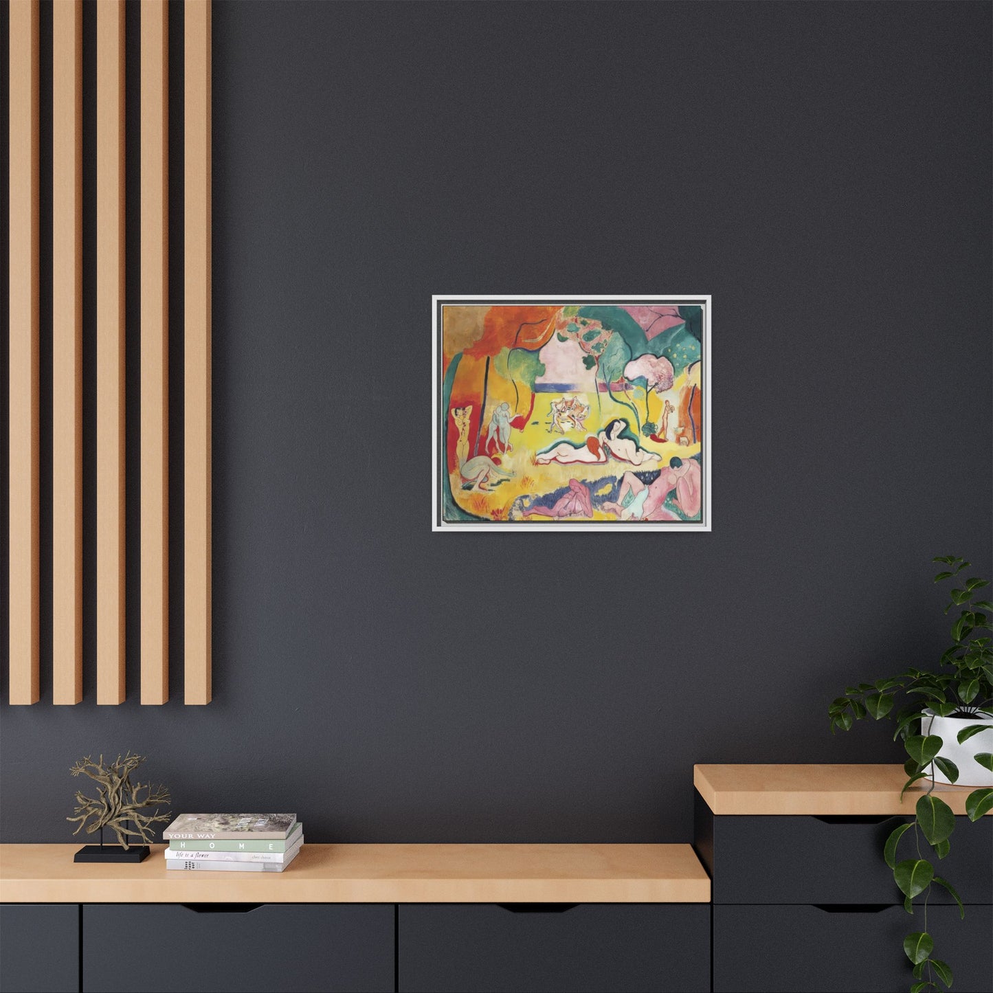 Matisse, Henri - The Joy of Life (1905) - Matte Canvas, Framed