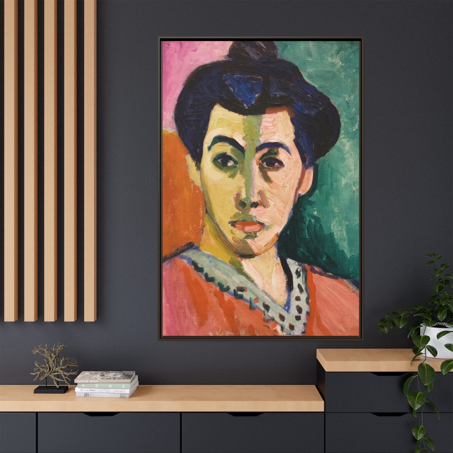 Matisse, Henri - The Green Stripe (1905) - Matte Canvas, Framed