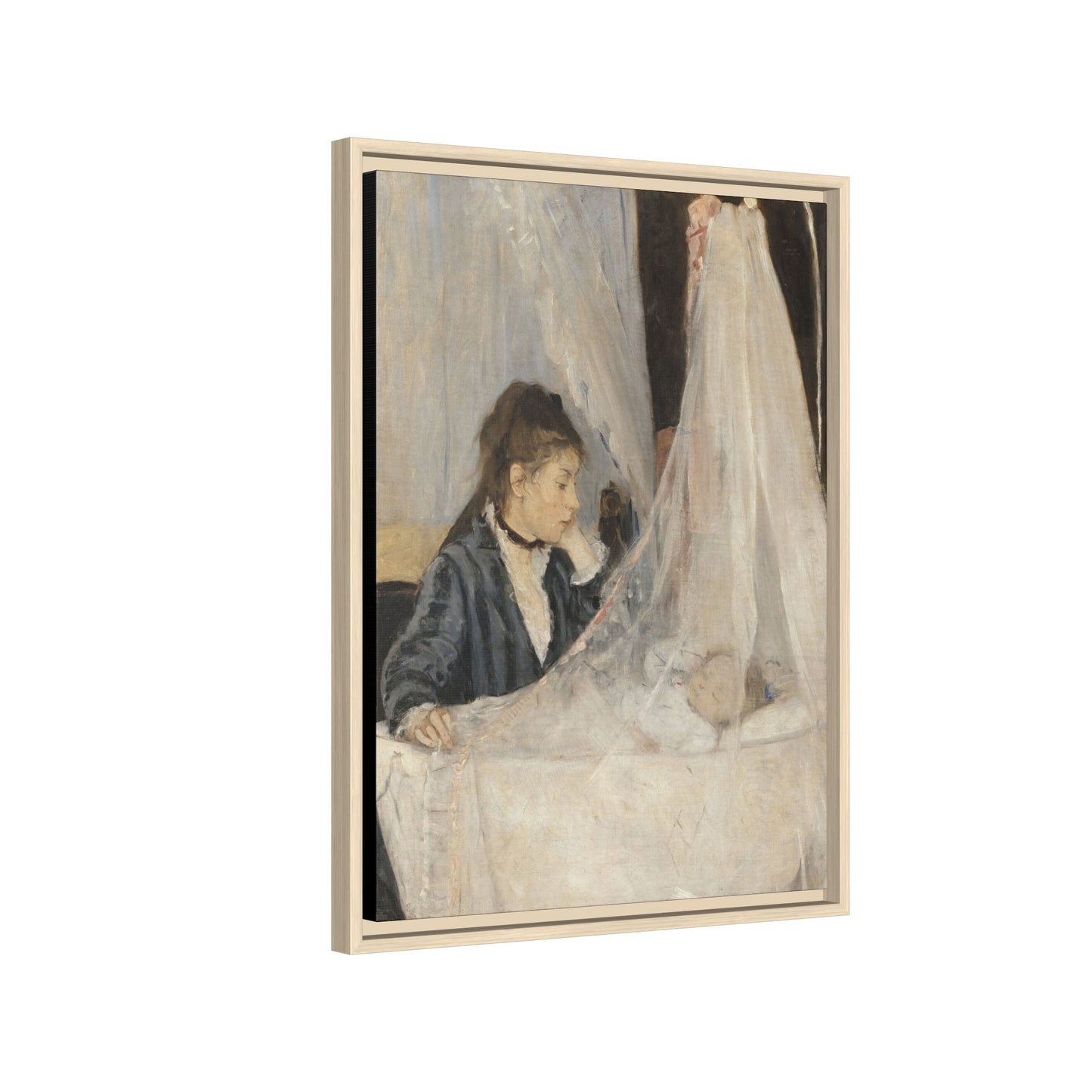 Morisot, Berthe - The Cradle (1872) - Matte Canvas, Framed