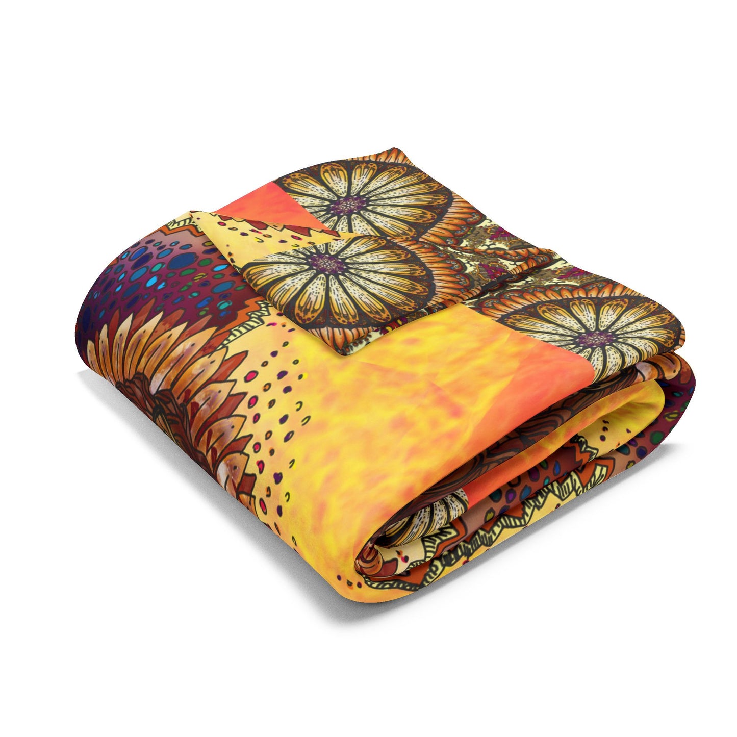 Lion Summer Mandala - Arctic Fleece Blanket
