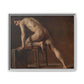 Courbet, Gustave - Study of a Nude Man (1840) - Matte Canvas, Framed