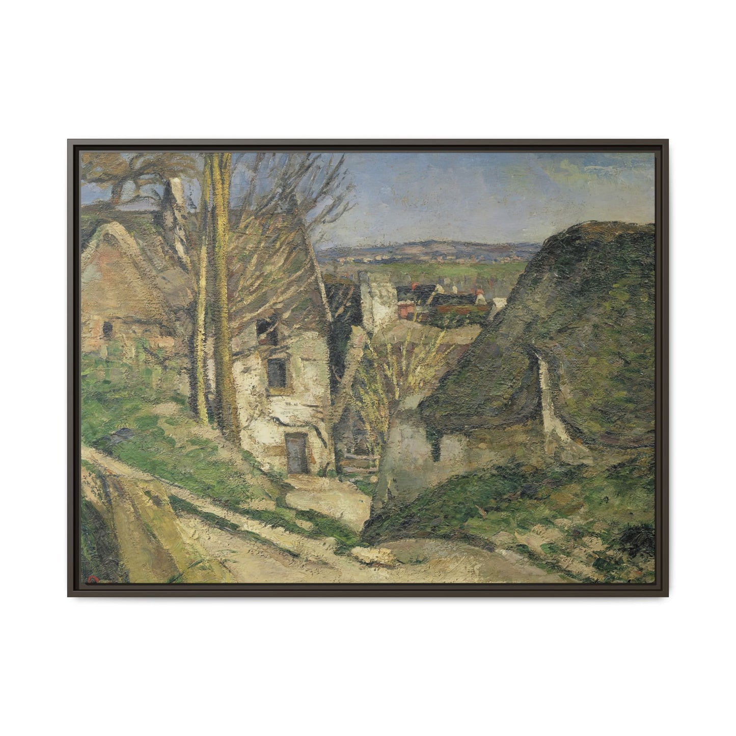 Cézanne, Paul - The House of the Hanged Man, Auvers-sur-Oise (1874) - Matte Canvas, Framed