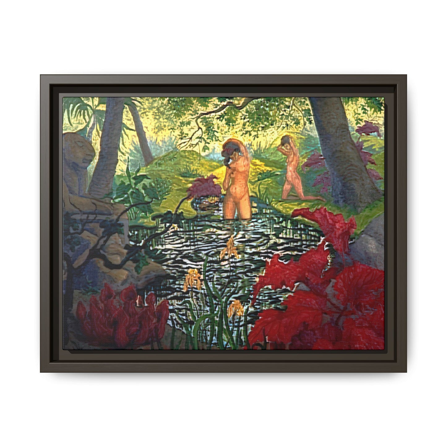 Ranson, Paul - The Lotus Bather (1906) - Matte Canvas, Framed
