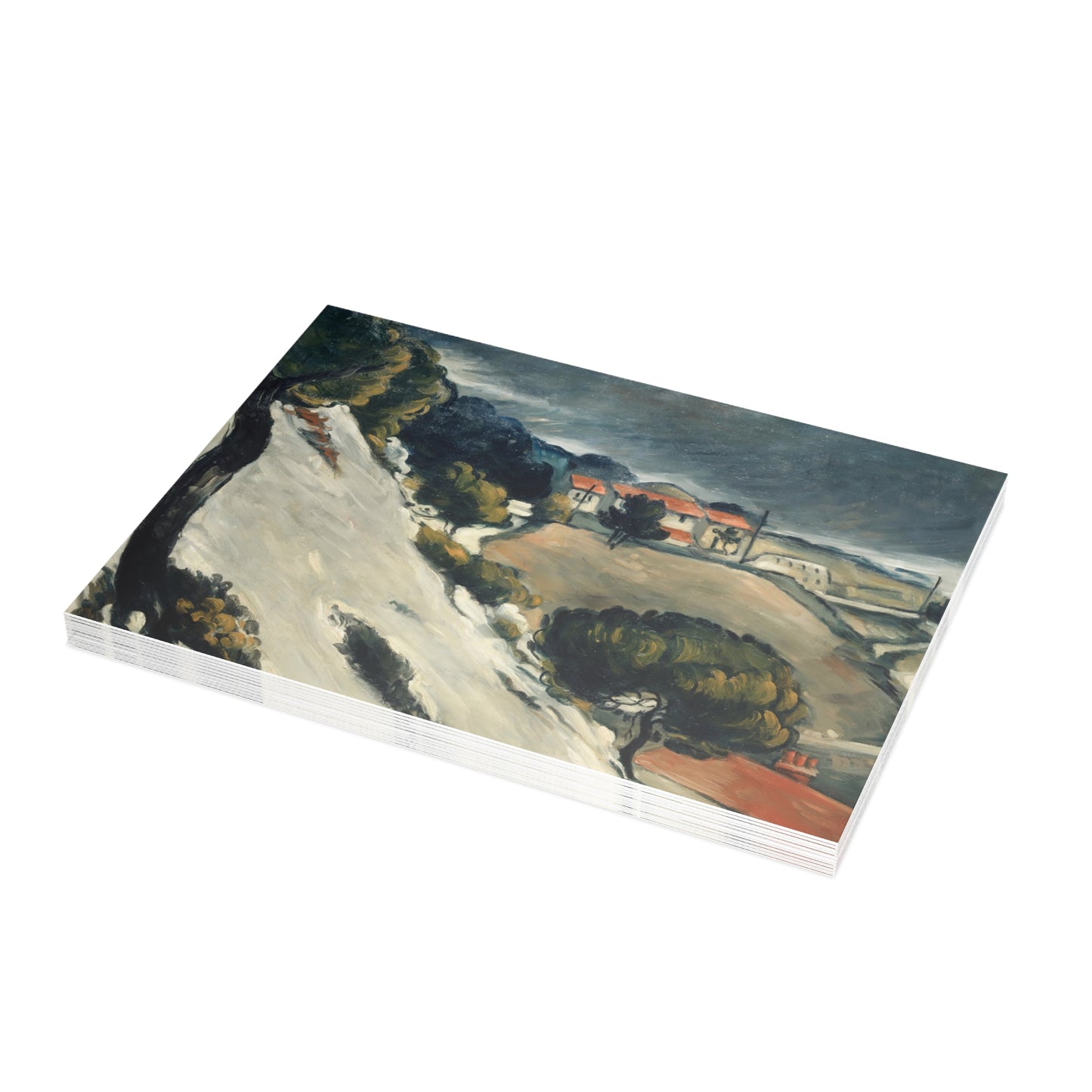 Cézanne, Paul - L’Estaque, Melting Snow (1870) - Postcard Bundles with Envelopes Included