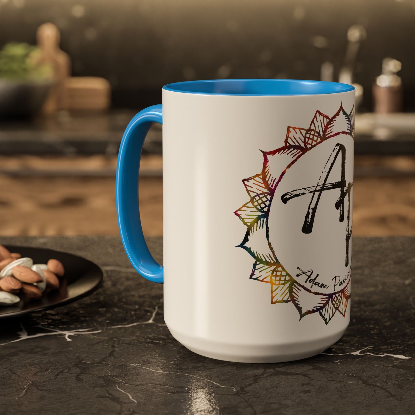 AdamPacio.com - White Logo - Colorful Accent Mugs
