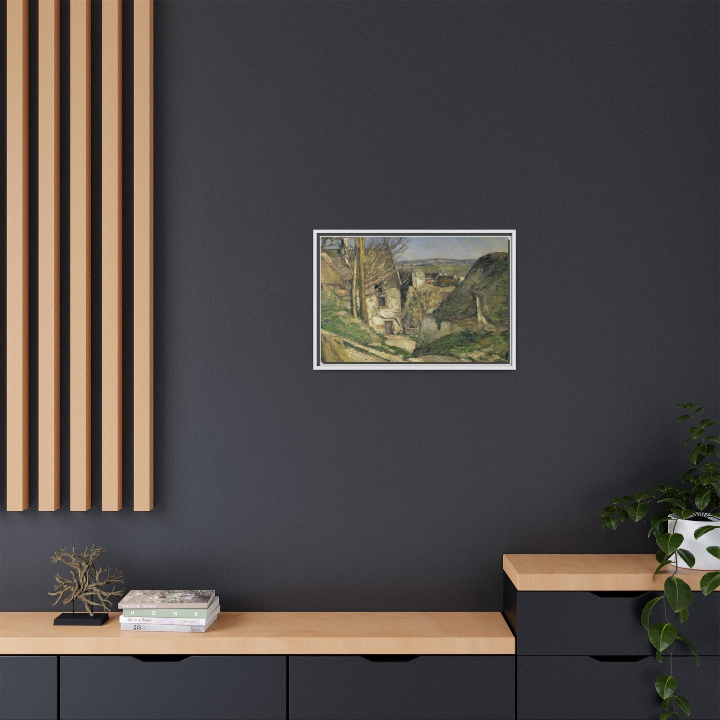Cézanne, Paul - The House of the Hanged Man, Auvers-sur-Oise (1874) - Matte Canvas, Framed