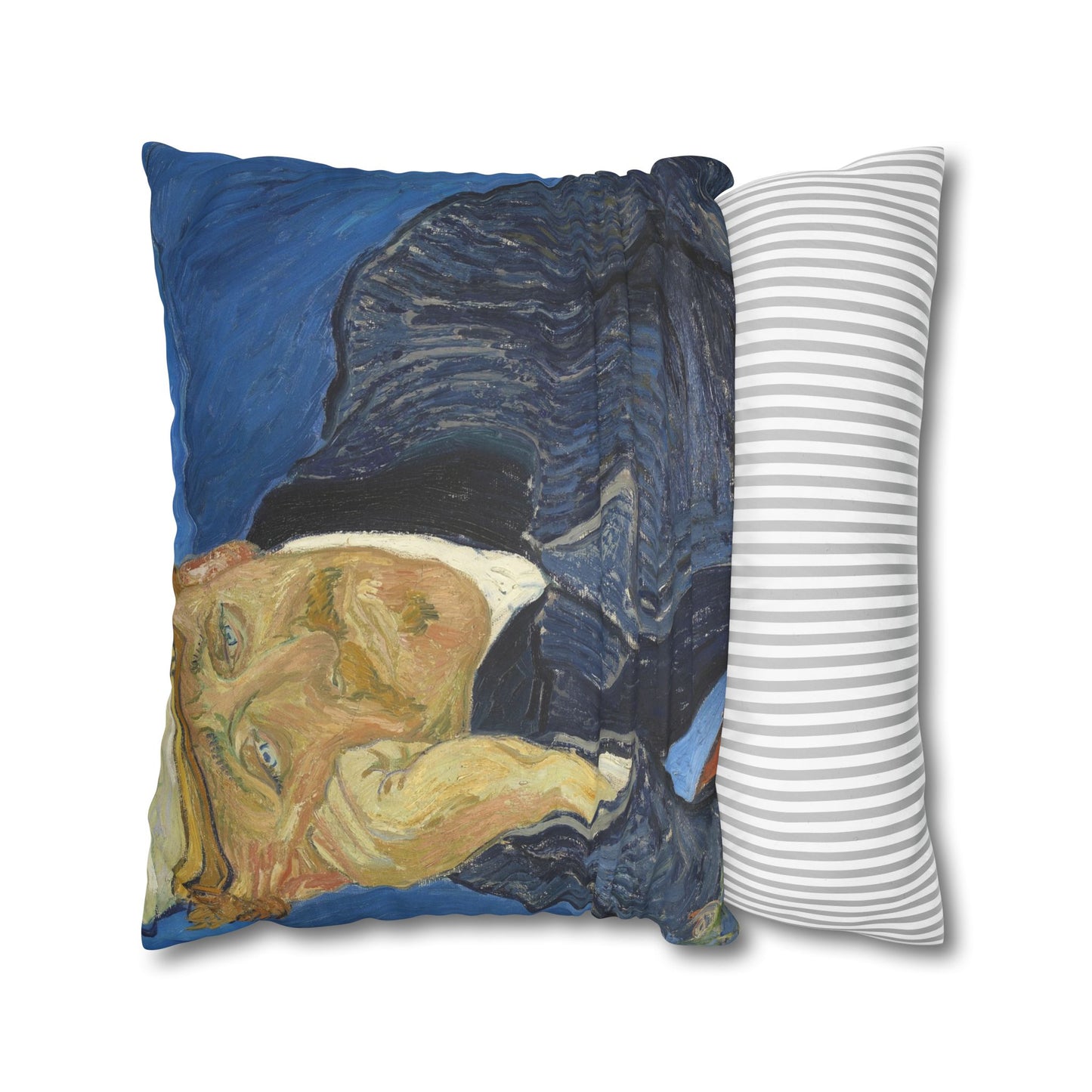 Van Gogh, Vincent - Portrait of Dr. Paul Gachet (1890) - Suede Square Pillowcase
