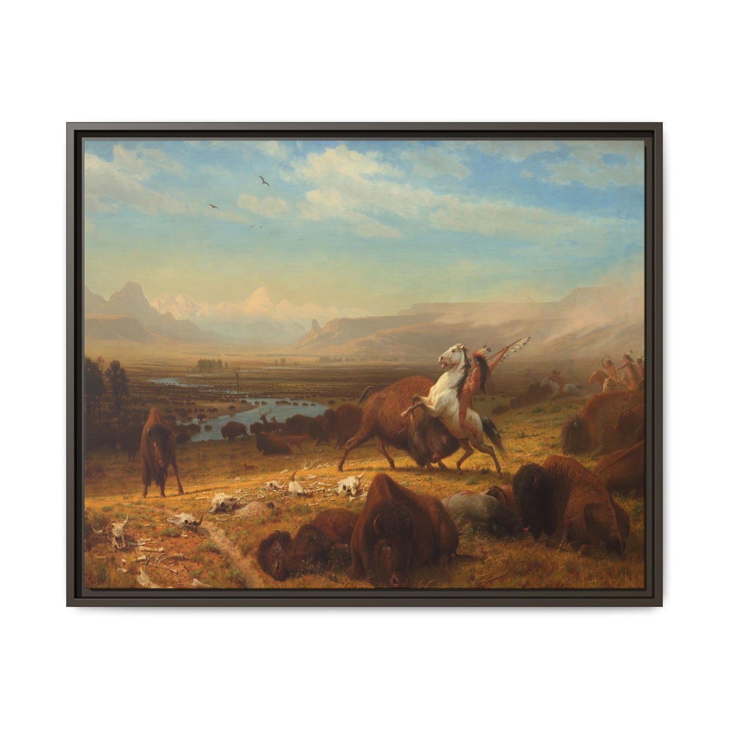 Bierstadt, Albert - The Last of the Buffalo  (1888) - Matte Canvas, Framed