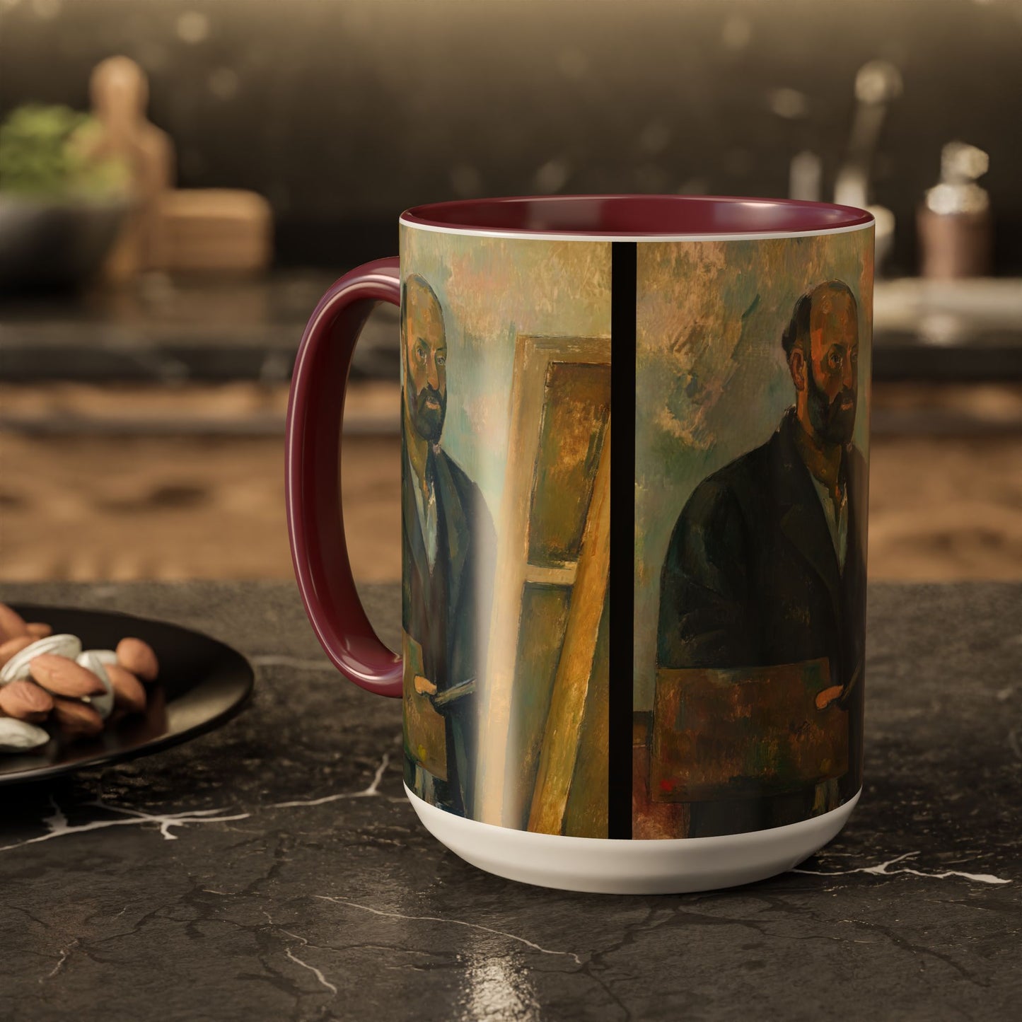 Cézanne, Paul - Portrait of the Artist with a Palette (1890) - Colorful Accent Mugs