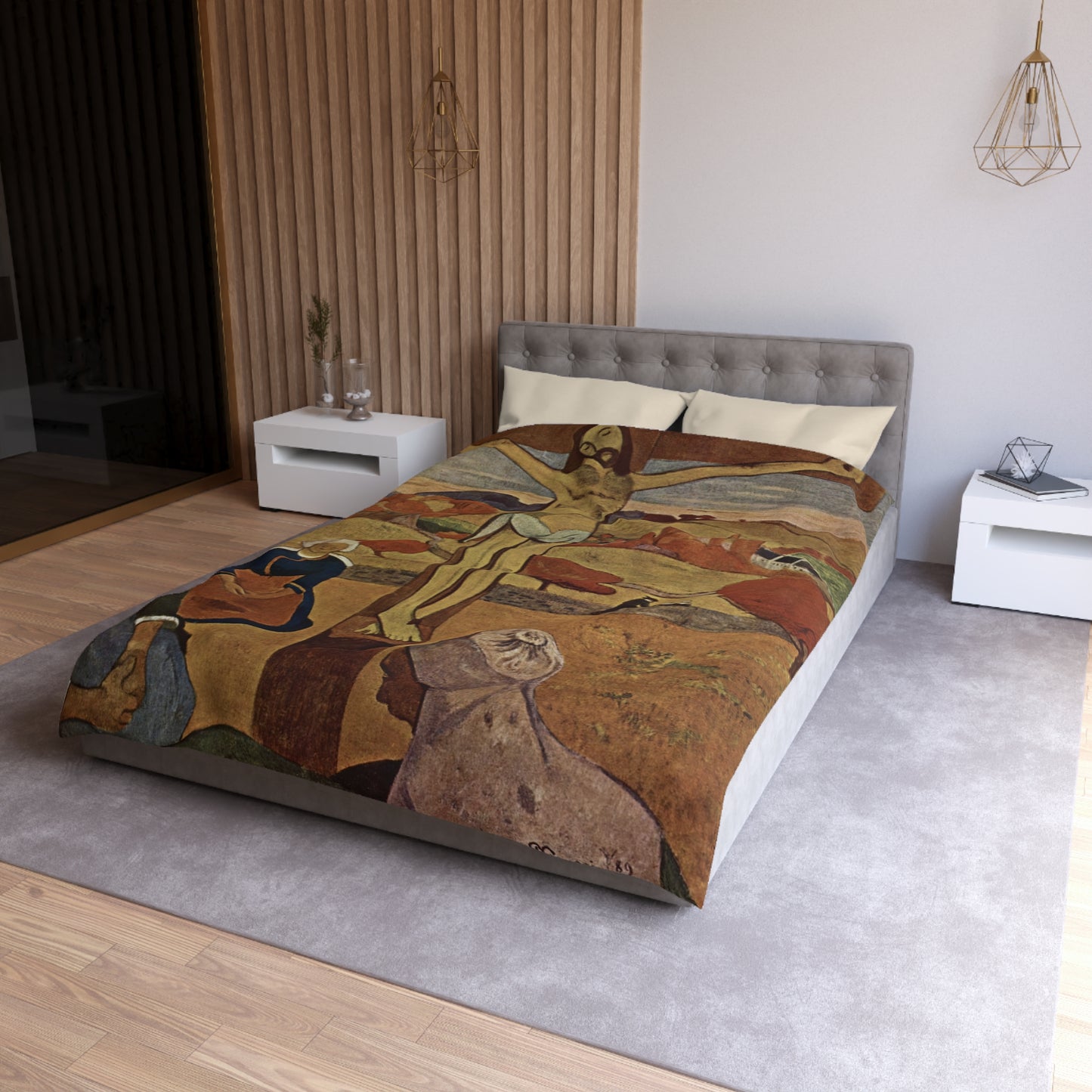 Gauguin, Paul - The Yellow Christ (1889) - Microfiber Duvet Cover
