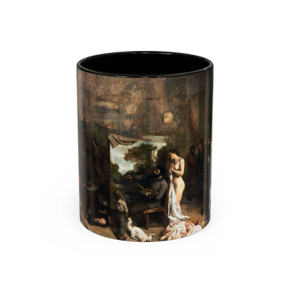Courbet, Gustave - The Painter’s Studio (1855) - Colorful Accent Mugs