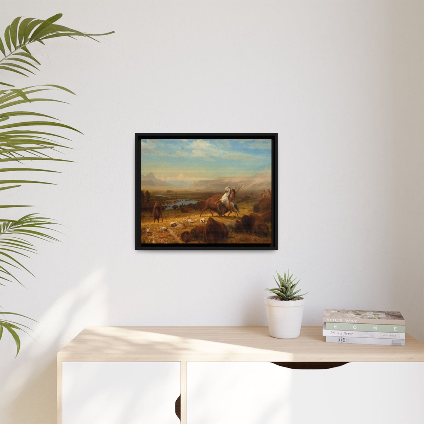 Bierstadt, Albert - The Last of the Buffalo  (1888) - Matte Canvas, Framed