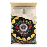 Obsidian Grandmothers Mandala - Microfiber Duvet Cover