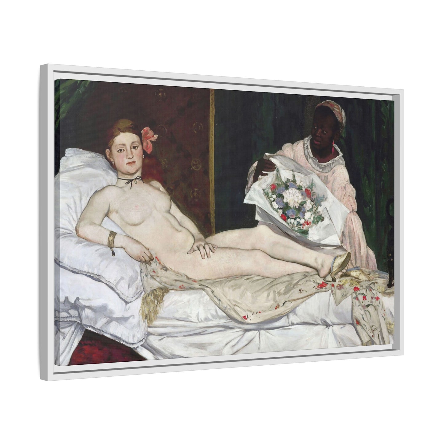 Manet, Édouard - Olympia (1870) - Matte Canvas, Framed