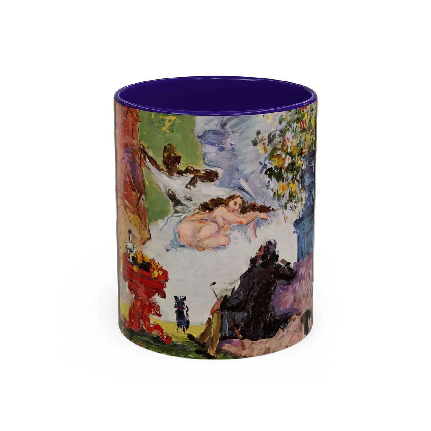 Cézanne, Paul - A Modern Olympia (1874) - Colorful Accent Mugs