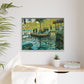 Monet, Claude - La Grenouillere (1869) - Matte Canvas, Framed
