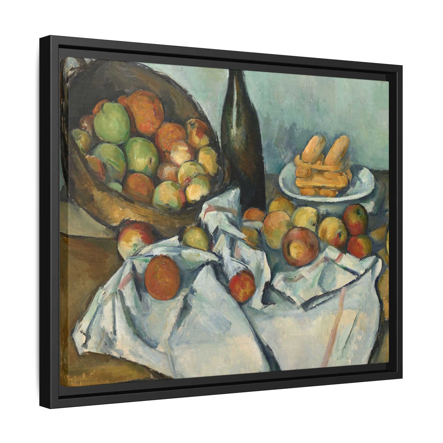 Cézanne, Paul - Basket of Apples (1893) - Matte Canvas, Framed