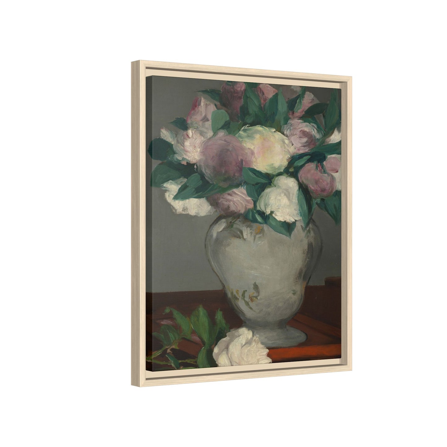 Manet, Édouard - Peonies (1864) - Matte Canvas, Framed