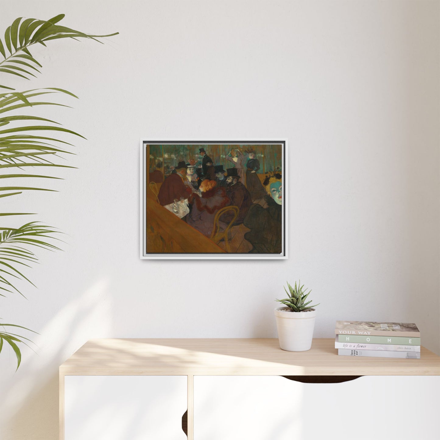Toulouse-Lautrec, Henri - At the Moulin Rouge (1892) - Matte Canvas, Framed