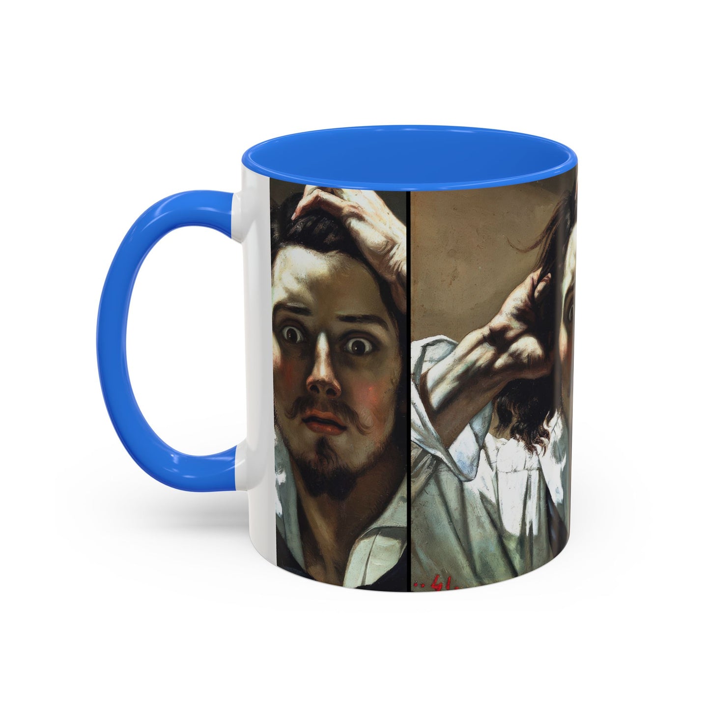 Courbet, Gustave - The Desperate Man (1843) - Colorful Accent Mugs