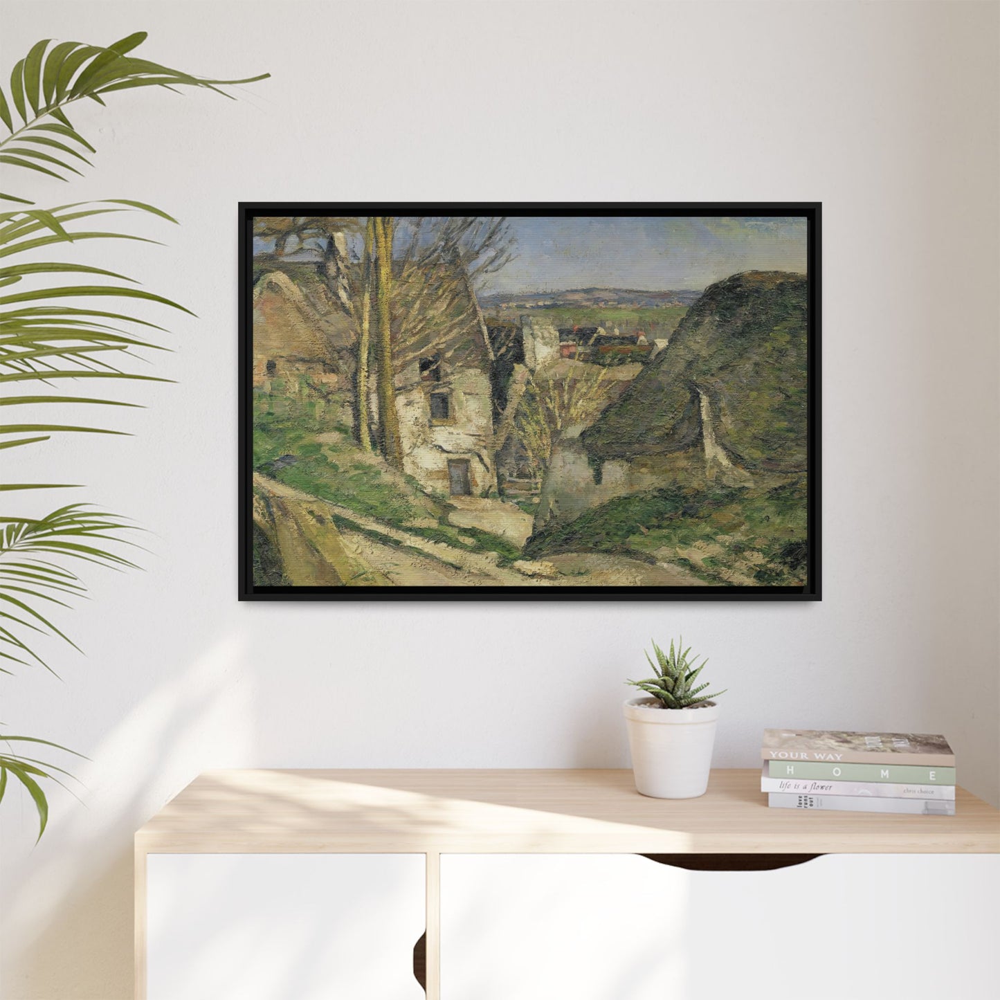 Cézanne, Paul - The House of the Hanged Man, Auvers-sur-Oise (1874) - Matte Canvas, Framed