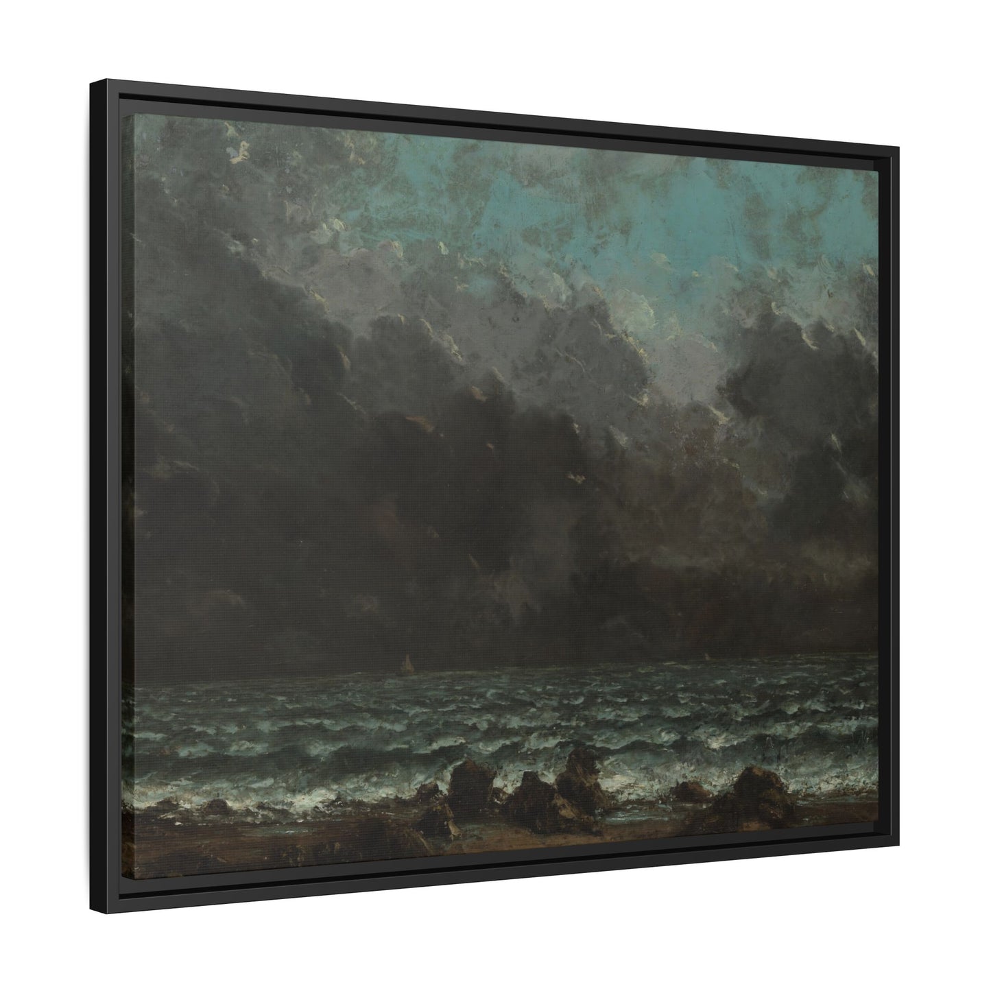 Courbet, Gustave - The Sea (1865) - Matte Canvas, Framed