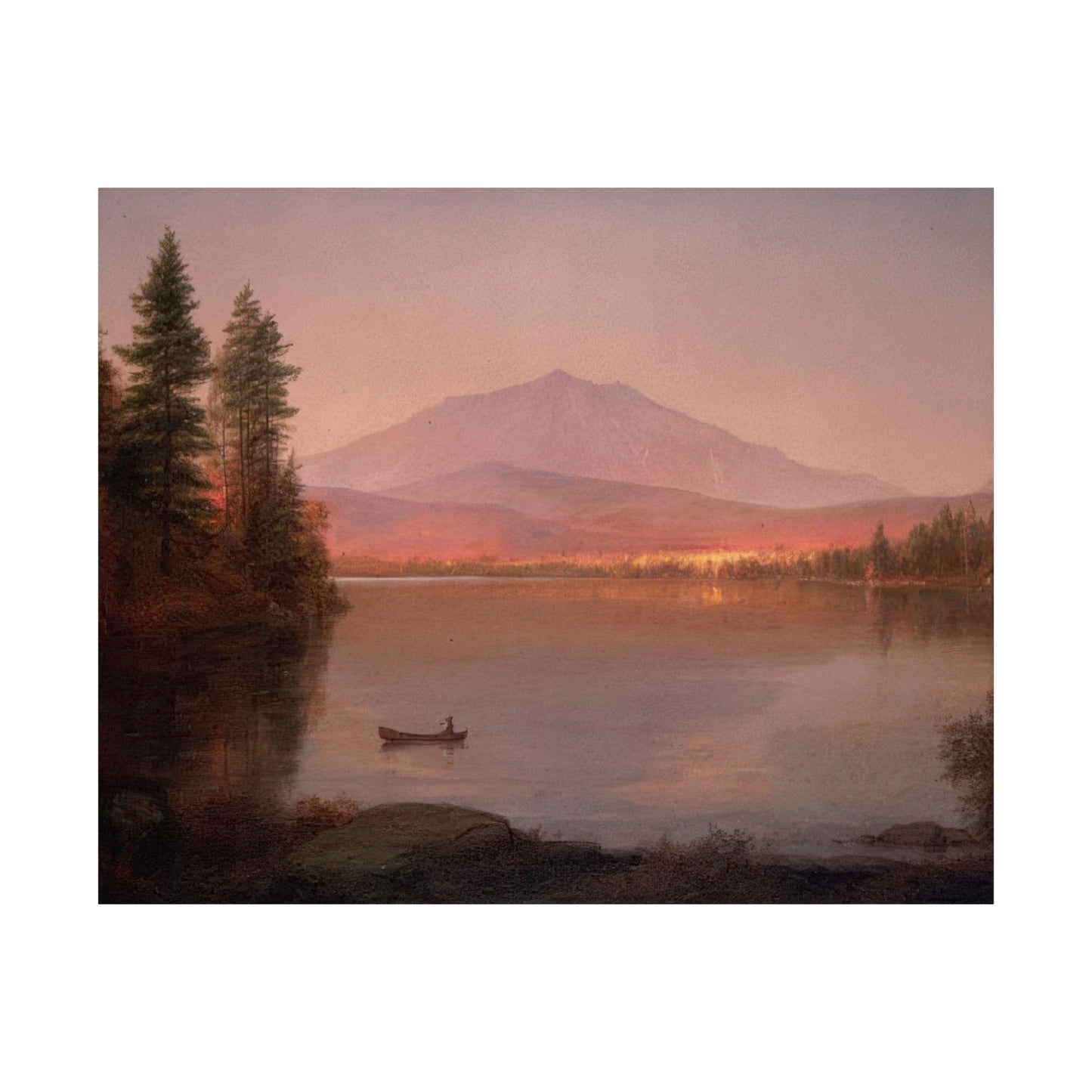 Church, Frederic Edwin - Mount Katahdin from Millinocket Camp (1891) - Satin Posters