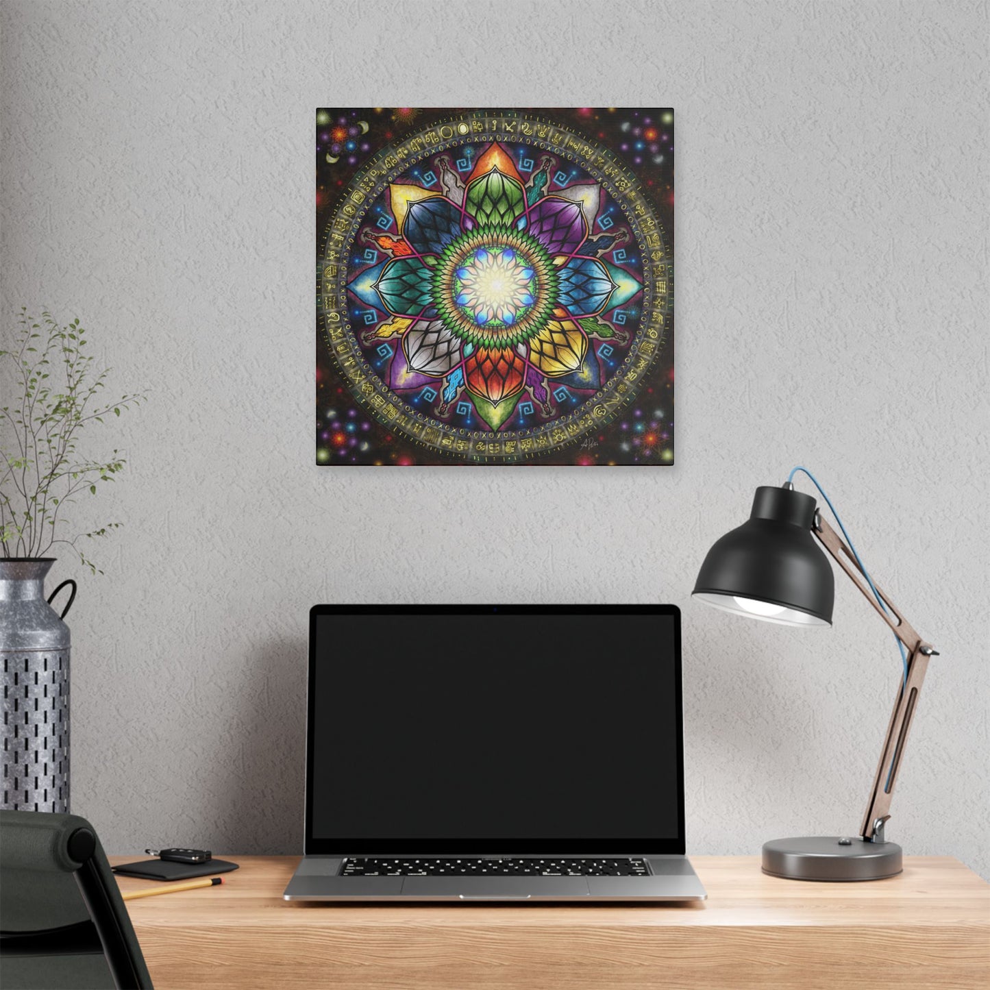 Mystic Jewel Mandala - Canvas Block