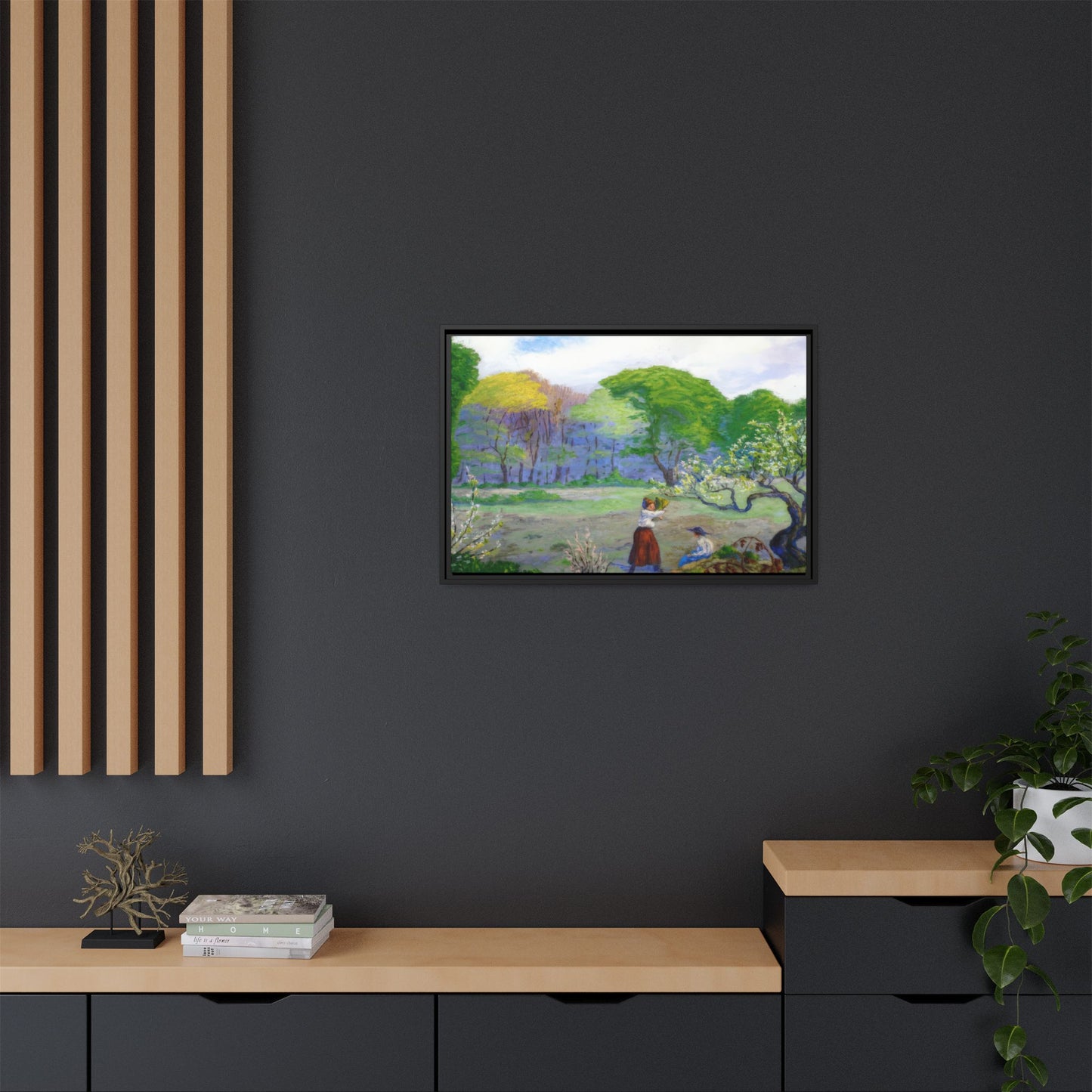 Ranson, Paul - Picking Flowers (1890) - Matte Canvas, Framed