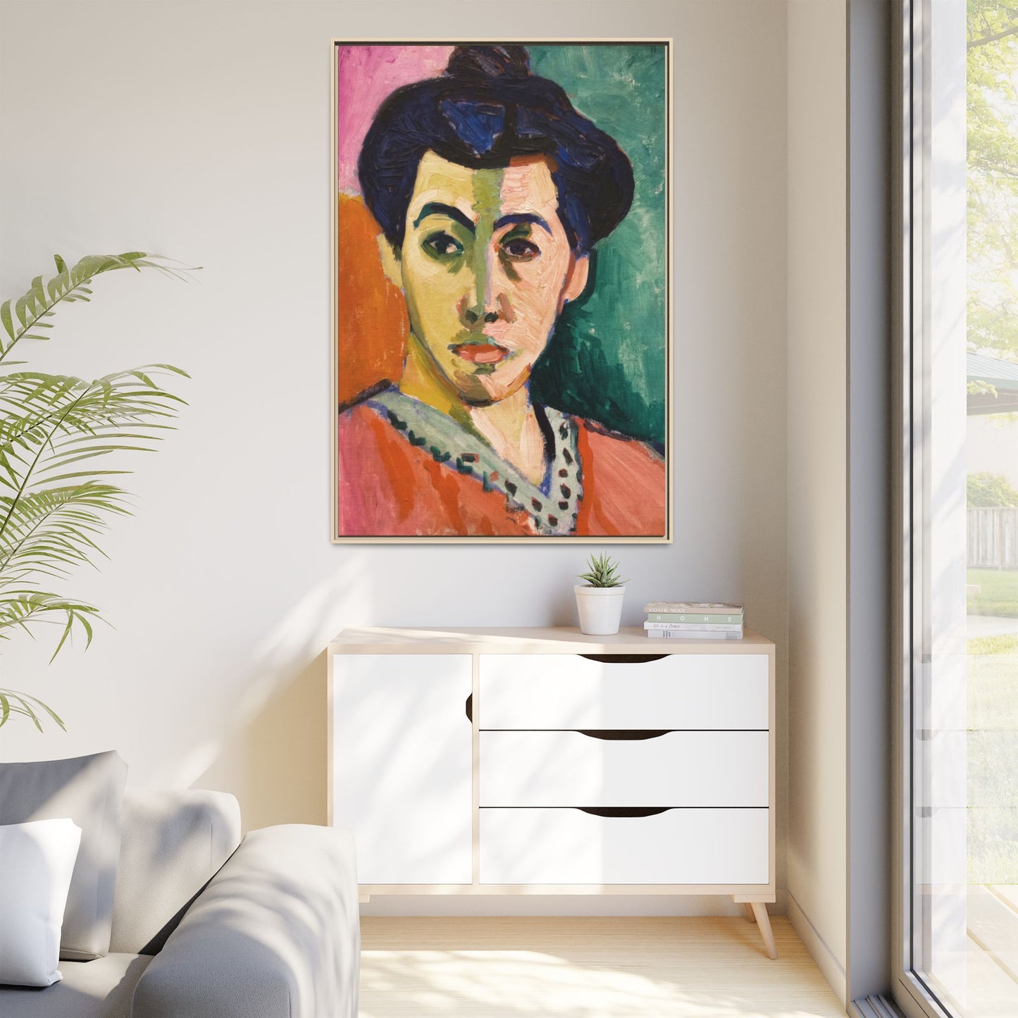 Matisse, Henri - The Green Stripe (1905) - Matte Canvas, Framed