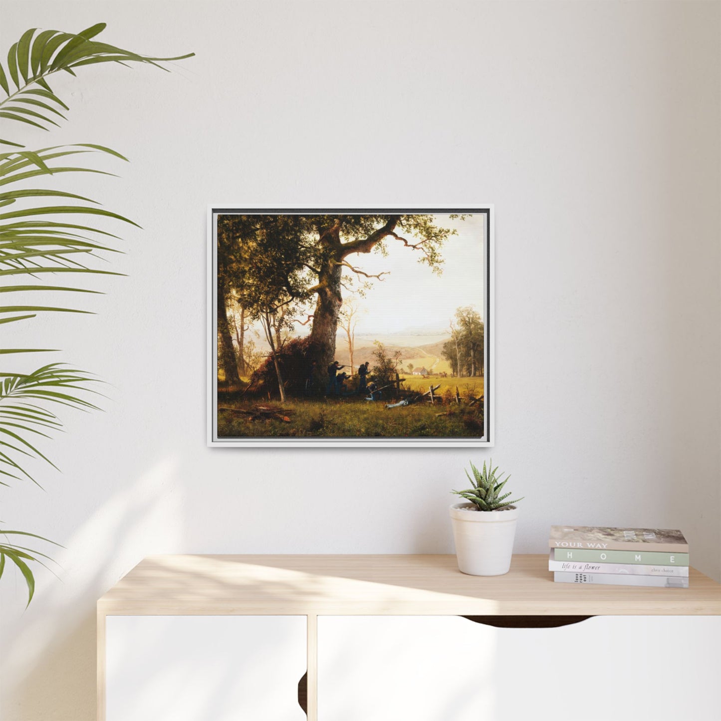 Bierstadt, Albert -  Guerrilla Warfare (1861) - Matte Canvas, Framed