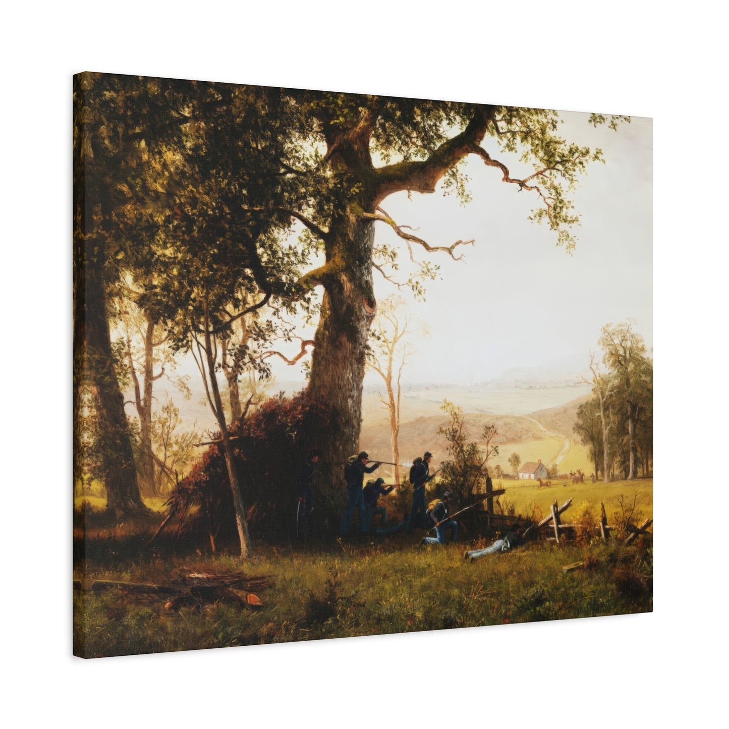 Bierstadt, Albert -  Guerrilla Warfare (1861) - Canvas Block, unframed