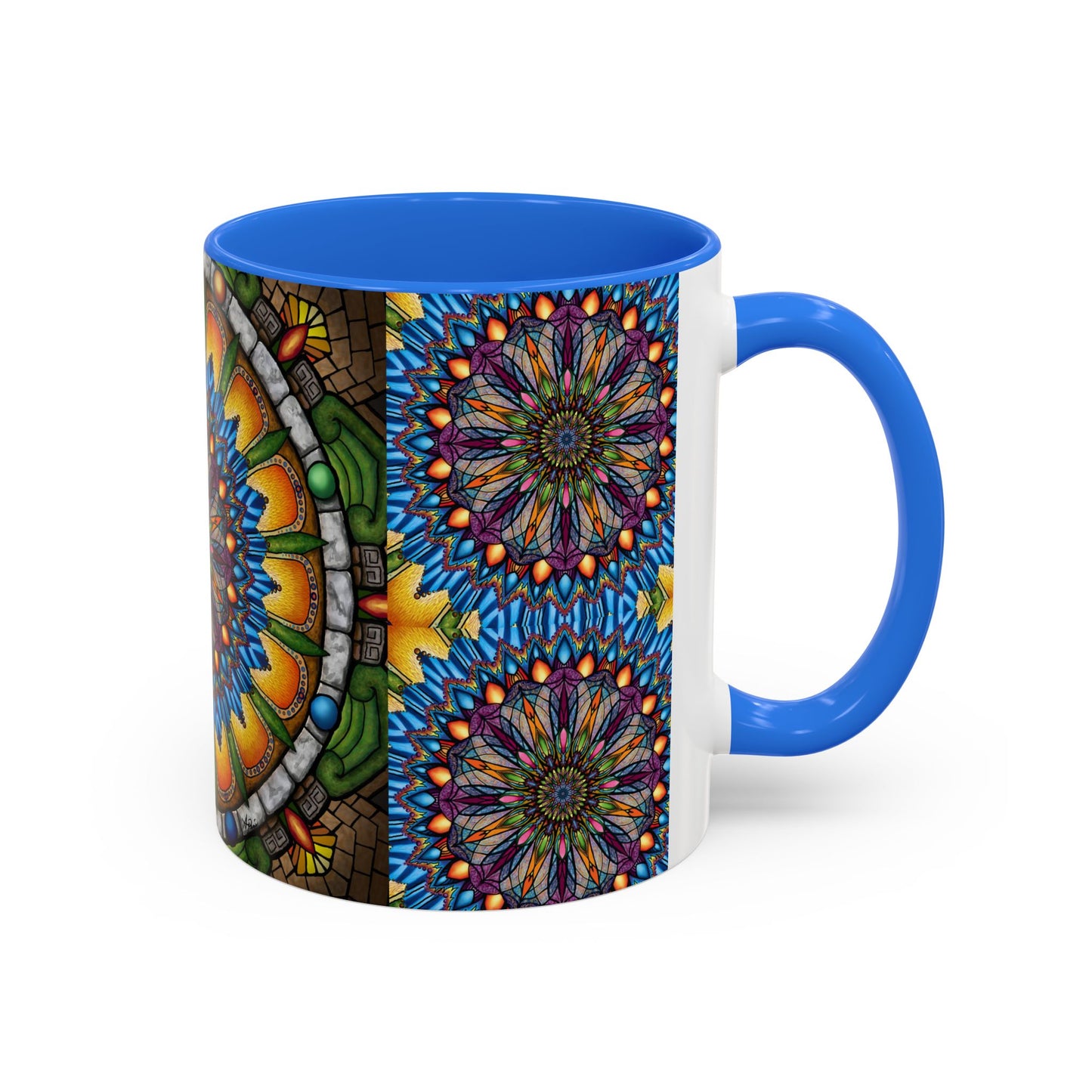 Pacio, Adam - Emerald Arrows Mandala - Colorful Accent Mugs