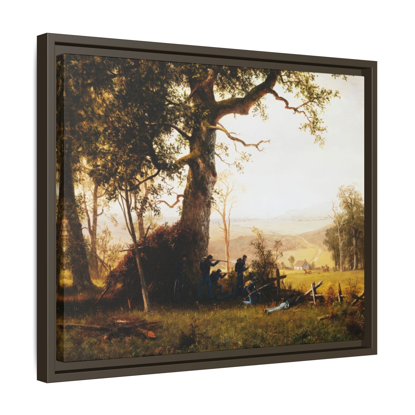 Bierstadt, Albert -  Guerrilla Warfare (1861) - Matte Canvas, Framed
