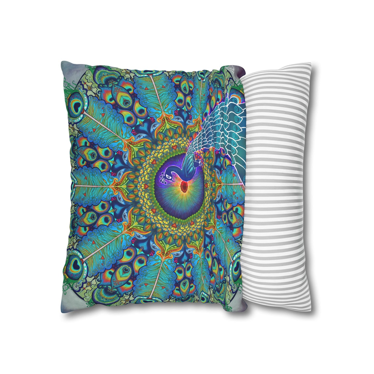 Pacio, Adam - Melek Taus Mandala - Suede Square Pillowcase