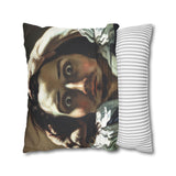 Courbet, Gustave - The Desperate Man (1843) - Suede Square Pillowcase