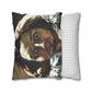 Courbet, Gustave - The Desperate Man (1843) - Suede Square Pillowcase