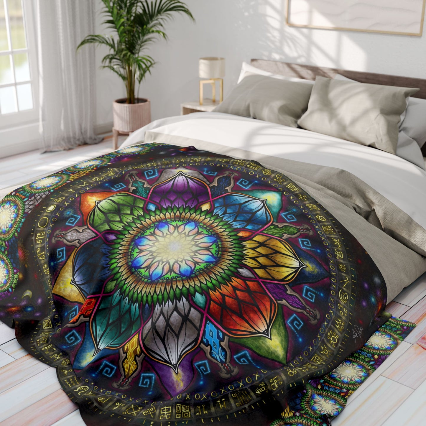 Pacio, Adam - Mystic Jewel Mandala - Arctic Fleece Blanket