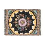 Obsidian Grandmothers Mandala - Woven Blanket