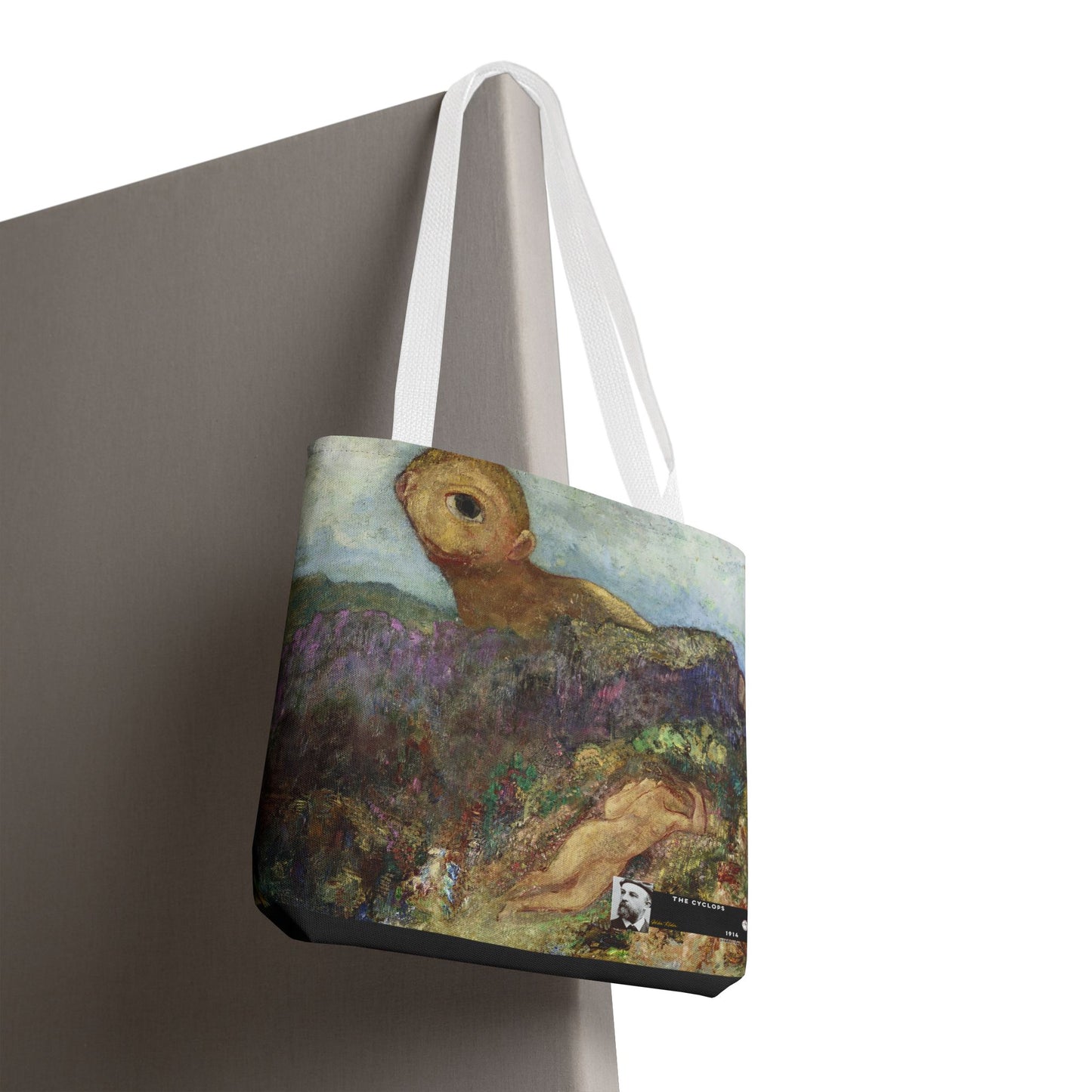 Redon, Odilon - The Cyclops (1914) - Tote Bag