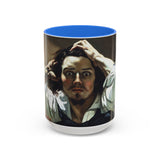 Courbet, Gustave - The Desperate Man (1843) - Colorful Accent Mugs