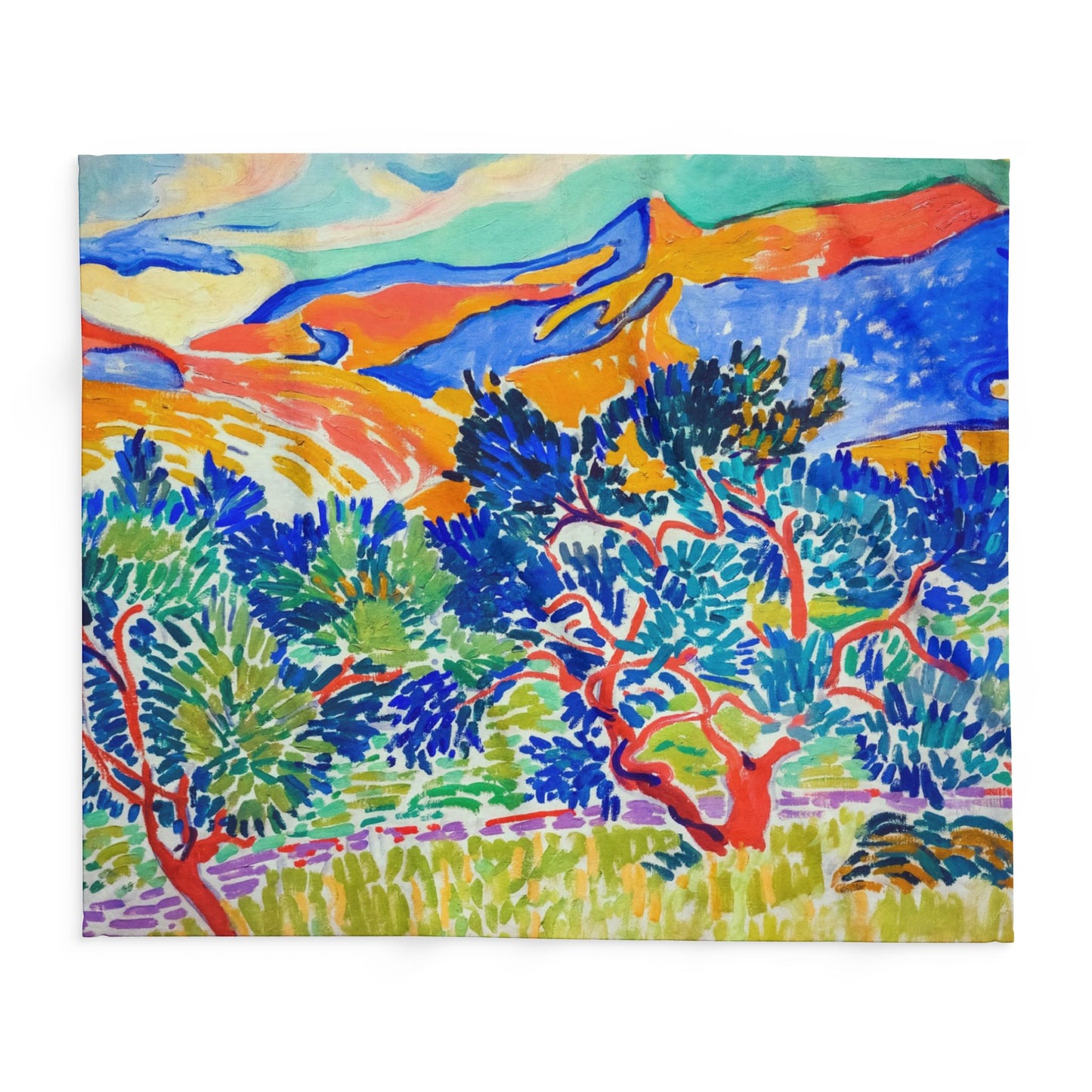 Derain, André - Mountains at Collioure (1905) - Arctic Fleece Blanket