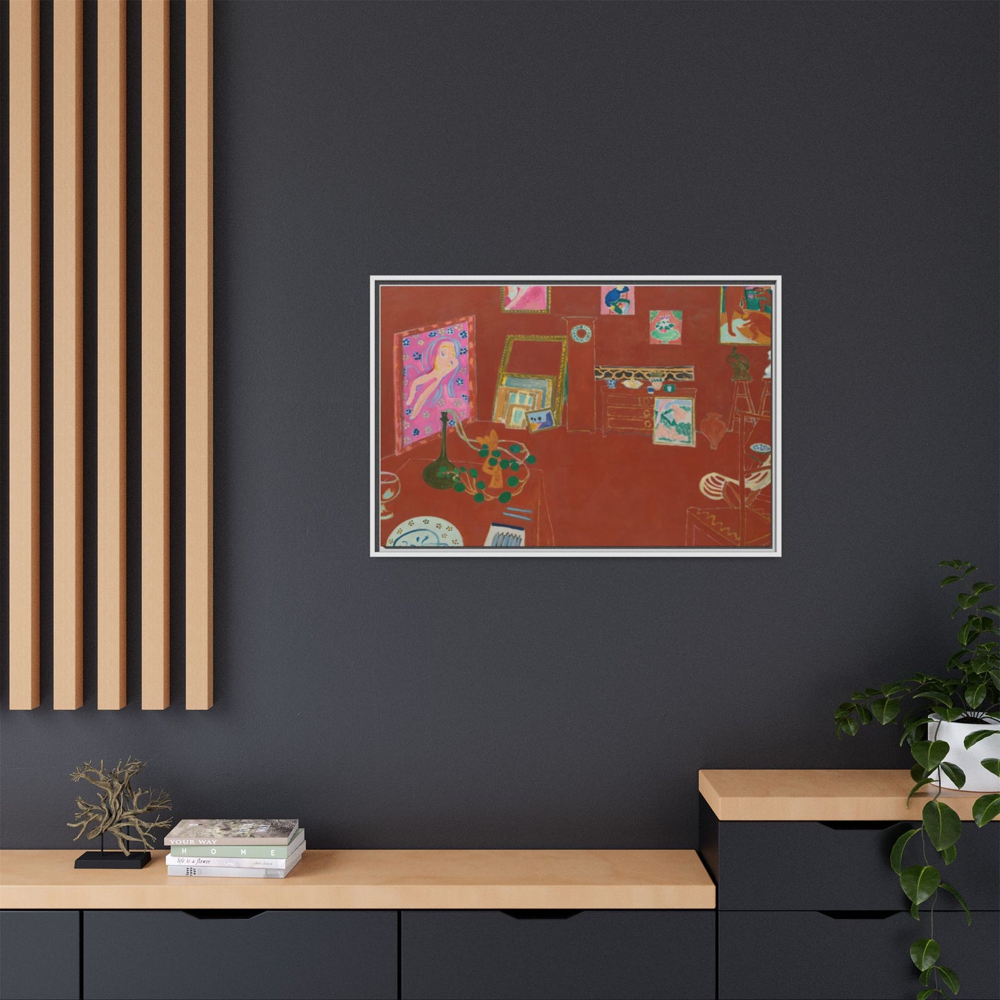 Matisse, Henri - The Red Studio (1911) - Matte Canvas, Framed