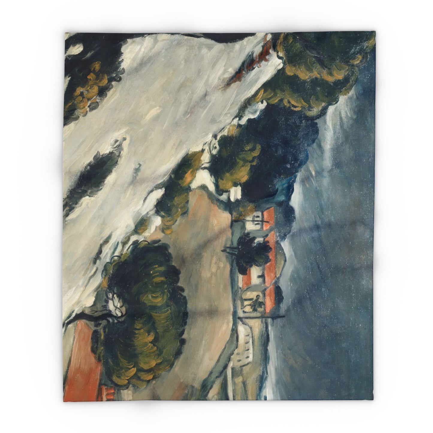 Cézanne, Paul - L’Estaque, Melting Snow (1870) - Arctic Fleece Blanket