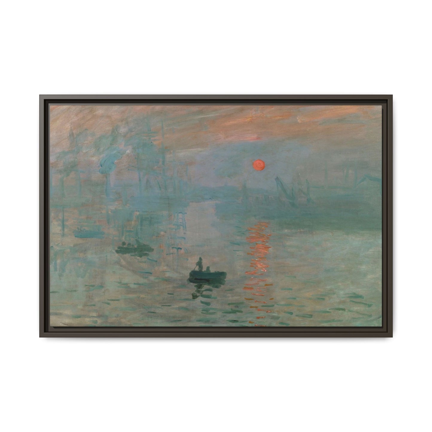 Monet, Claude - Impression, Sunrise (1872) - Matte Canvas, Framed