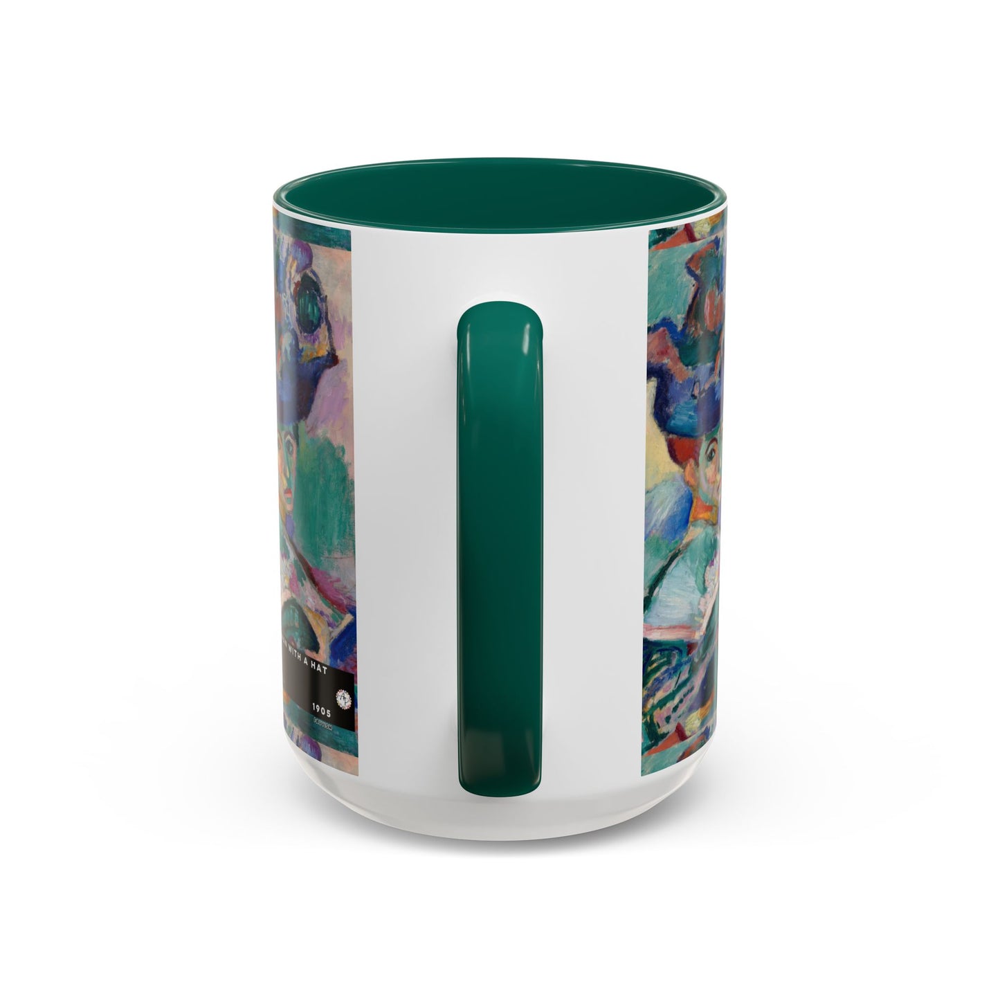 Matisse, Henri - Woman with a Hat (1905) - Colorful Accent Mugs