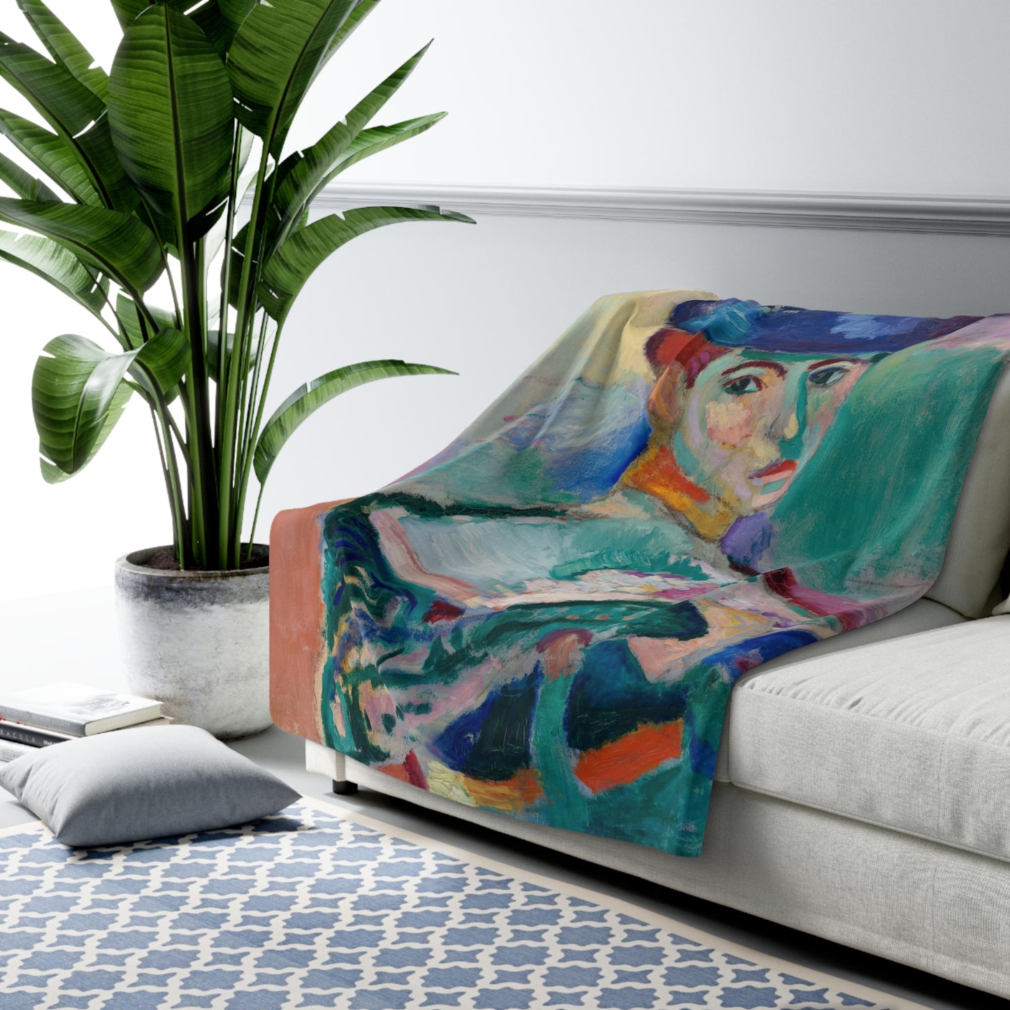 Matisse, Henri - Woman with a Hat (1905) - Sherpa Fleece Blanket