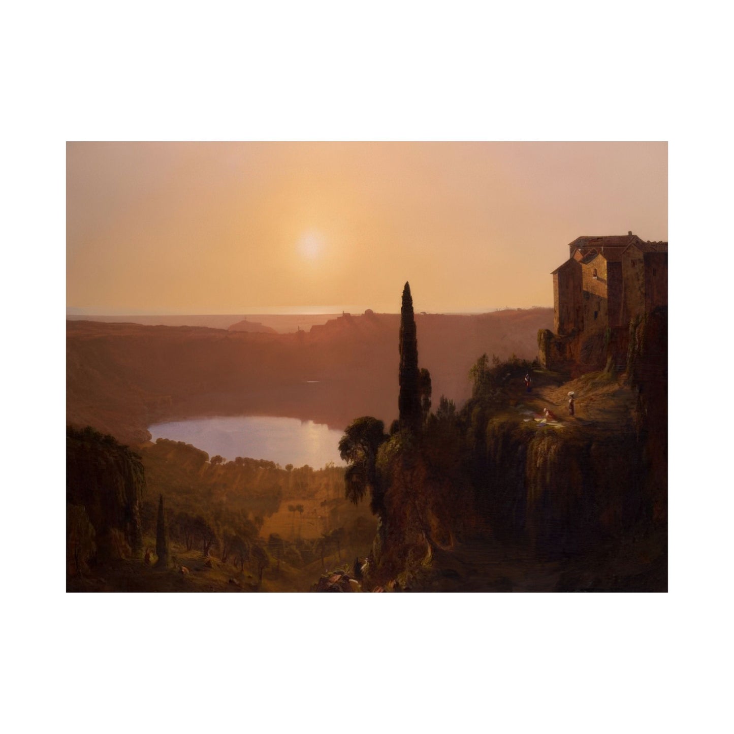 Gifford, Sanford Robinson - Lake Nemi  (1857) - Satin Posters