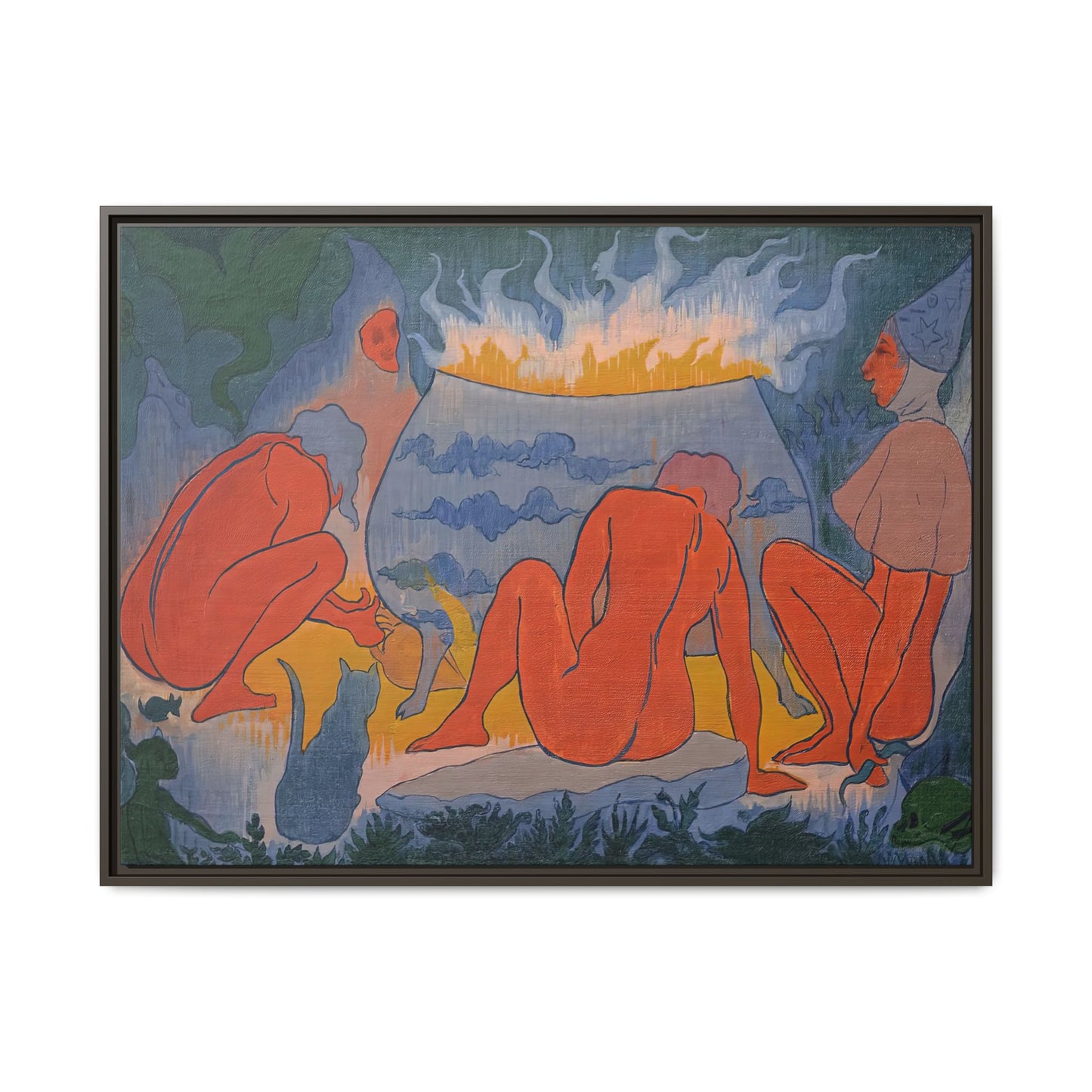 Ranson, Paul - Witches Around the Fire (1891) - Matte Canvas, Framed